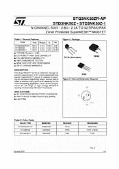 DataSheet STD3NK50Z pdf